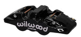 Wilwood Caliper-Aero4 - Black 1.12/1.12in Pistons 0.81in Disc