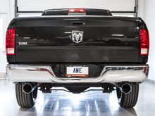 Load image into Gallery viewer, AWE Tuning 09-18 RAM 1500 5.7L (w/Cutouts) 0FG Dual Rear Exit Cat-Back Exhaust - Chrome Silver Tips