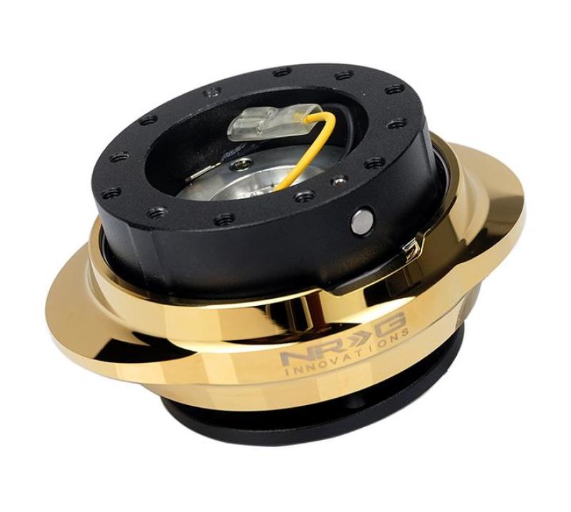 NRG Quick Release Kit - Black Body/ Chrome Gold Oval Ring