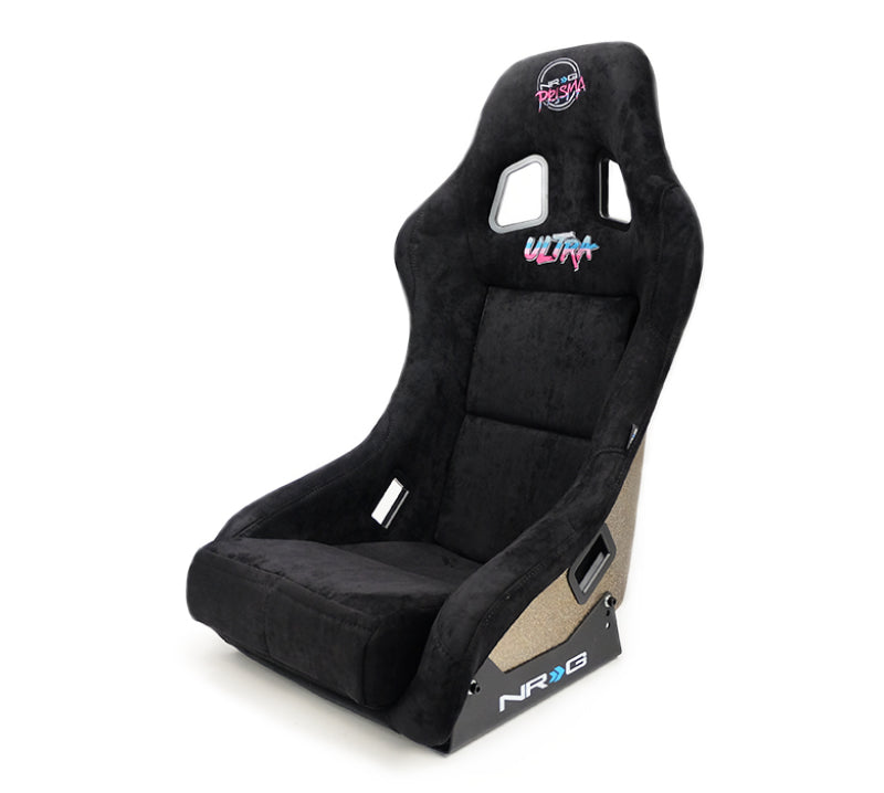 NRG FRP Bucket Seat ULTRA Edition - Medium (Black Alcantara/Gold Glitter Back)