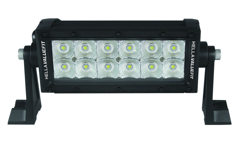 Hella Value Fit Sport 8in Light - 36W Dual Row Flood Beam - LED