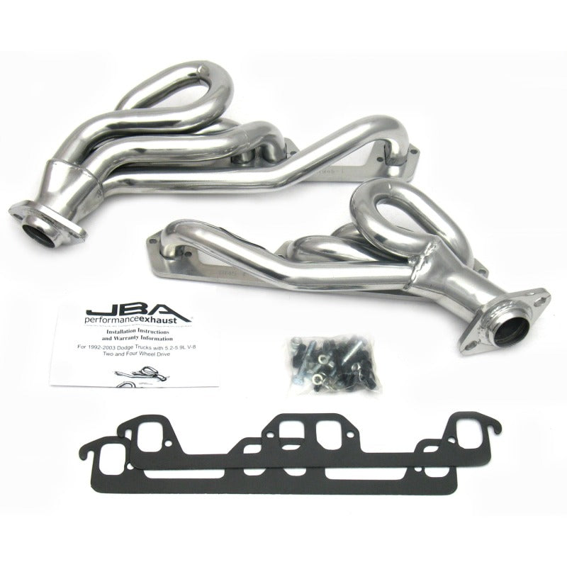 JBA 96-03 Dodge Truck 5.2L/5.9L Magnum 1-1/2in Primary Silver Ctd Cat4Ward Header