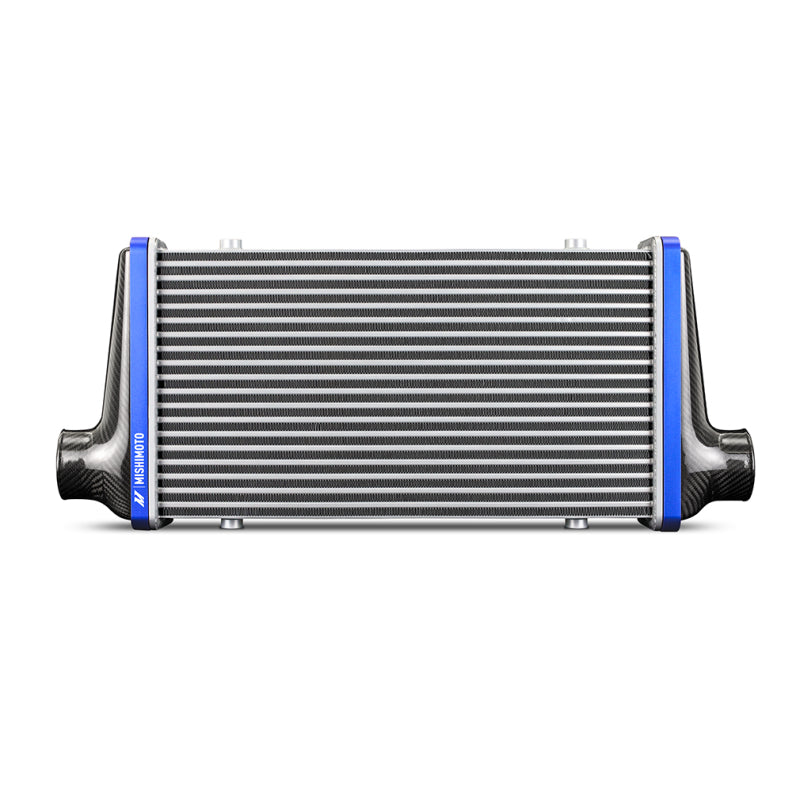 Mishimoto Universal Carbon Fiber Intercooler - Matte Tanks - 525mm Black Core - S-Flow - P V-Band