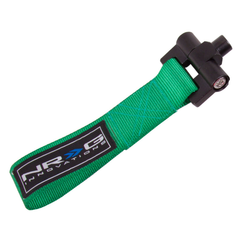 NRG Bolt-In Tow Strap Green- Audi A4 08+ (5000lb. Limit)