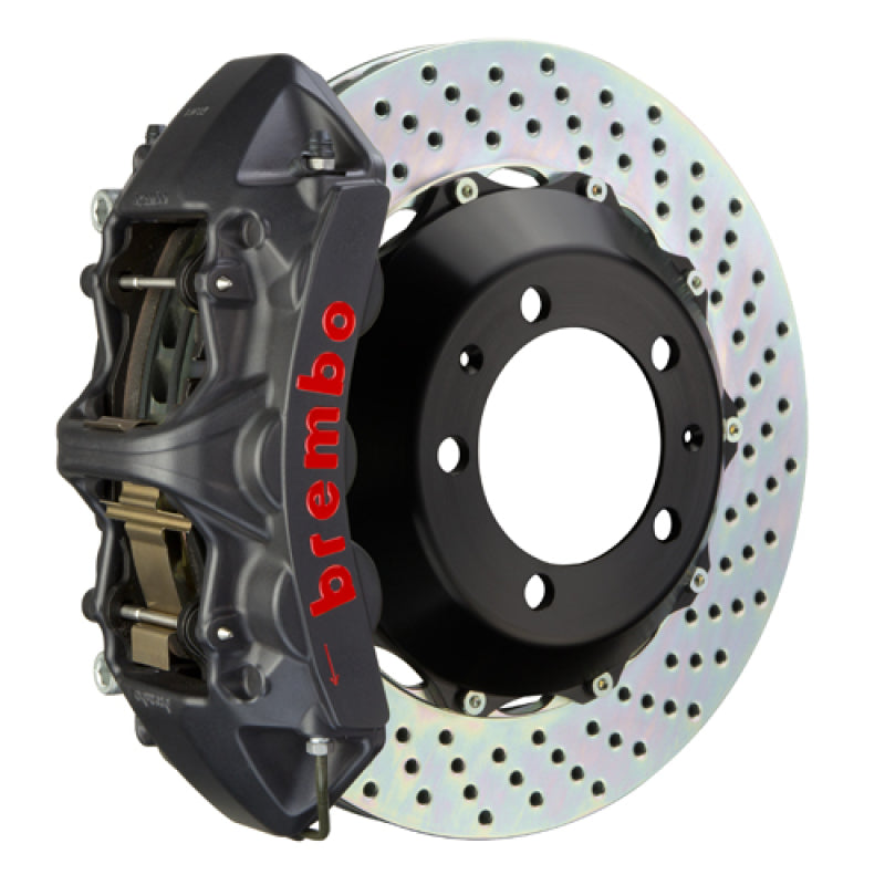 Brembo 20+ Corvette C8/C8 Z51 Rear GTS BBK 6 Piston Cast 380x32 2pc Rotor Drilled-Black HA