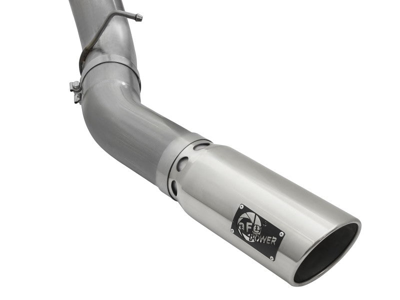 aFe LARGE Bore HD 5in Exhausts DPF-Back SS w/ Pol Tips 16-17 GM Diesel Truck V8-6.6L (td) LML/L5P