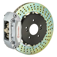 Load image into Gallery viewer, Brembo 01-07 C-Class Rear GT BBK 4 Piston Cast 2pc 328x28 2pc Rotor Drilled-Silver