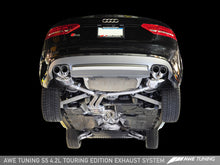 Load image into Gallery viewer, AWE Tuning Audi B8 S5 4.2L Touring Edition Exhaust System - Polished Silver Tips