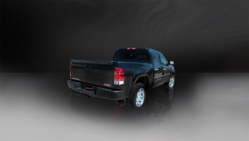 Corsa 10-10 GMC Sierra Denali 6.2L V8 3in Cat-Back Single Side w Twin 4in Black Pro-Series T