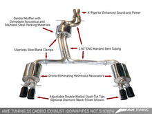 Load image into Gallery viewer, AWE Tuning B8 / B8.5 S5 Cabrio Touring Edition Exhaust - Non-Resonated - Diamond Black Tips