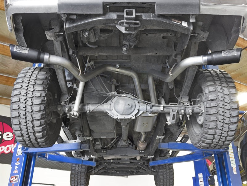 aFe MACH Force-Xp 3in CB SS Dual Exhaust w/Black Tips 09-16 GM Silverado/Sierra 4.3L/4.8L/5.3L