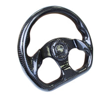 Load image into Gallery viewer, NRG Carbon Fiber Steering Wheel (320mm) Flat Bottom w/Shiny Black Carbon