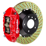 Brembo 14+ Model S AWD (w/ DC) (Excl Plaid) Rr GT BBK 4Pis Cast 365x29 2pc Rotor Drilled-Red