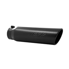 Load image into Gallery viewer, MBRP Universal 5in OD Angled Rolled End 4in Inlet 18in Lgth Black Finish Exhaust Tip