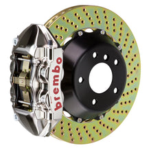 Load image into Gallery viewer, Brembo 09-15 7-Series Rear GTR BBK 4 Piston Billet 380x28 2pc Rotor Drilled-Nickel