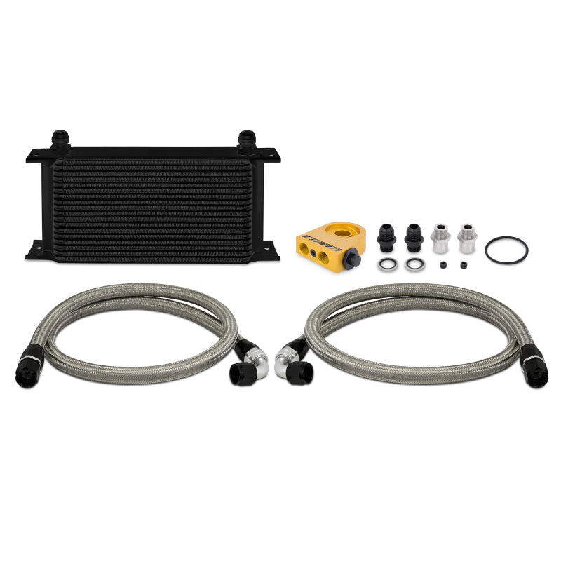 Mishimoto Universal 19 RowThermostatic Oil Cooler Kit - Black