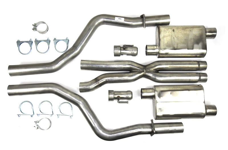 JBA 15-20 Dodge Challenger SRT8/Hellcat 6.1L/6.2L/6.4L 3in SS Dual Exit Cat-Back Exhaust