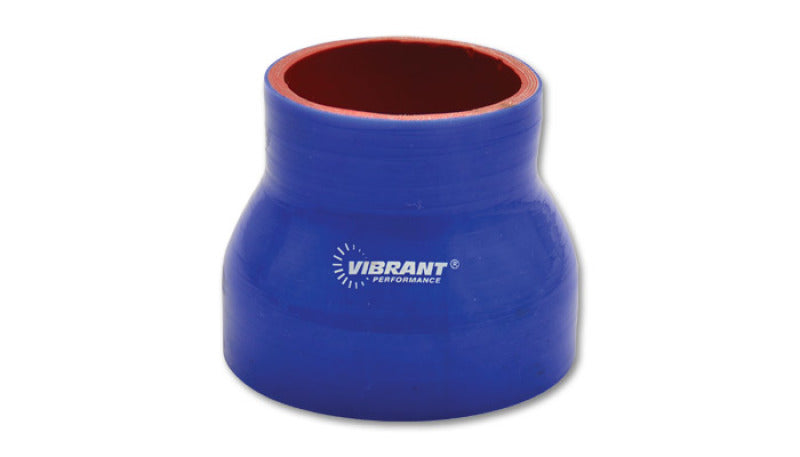 Vibrant Silicone Reducer Coupler 5.00in ID x 4.00in ID x 4.50in Long - Blue