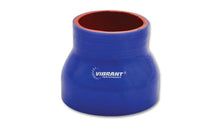 Load image into Gallery viewer, Vibrant Silicone Reducer Coupler 5.00in ID x 4.00in ID x 4.50in Long - Blue