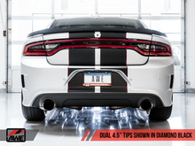 Load image into Gallery viewer, AWE Tuning 2015+ Dodge Charger 6.4L/6.2L Supercharged Track Edition Exhaust - Chrome Silver Tips