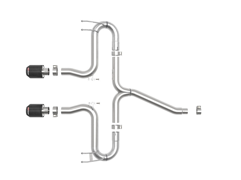 aFe Takeda 2-1/2in 304 SS Axle-Back Exhaust w/Carbon Tips 17-20 Honda Civic Sport L4-1.5L (t)