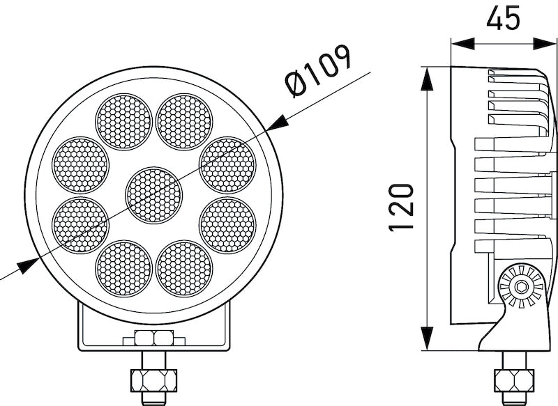 Hella ValueFit LED Work Light TR3000 LED MV CR LT