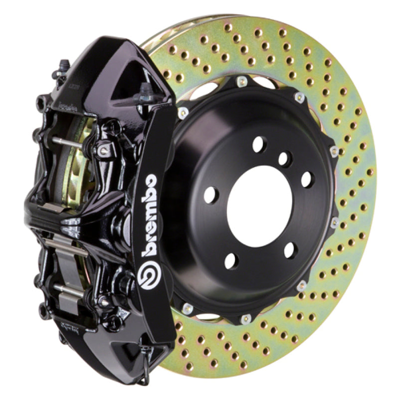 Brembo 08-09 H2 Rear GT BBK 4 Piston Cast 2pc 380x32 2pc Rotor Drilled-Black