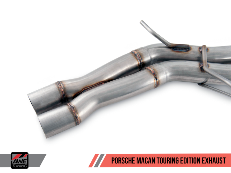 AWE Tuning Porsche Macan Touring Edition Exhaust System - Diamond Black 102mm Tips