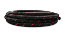 Load image into Gallery viewer, Vibrant -12 AN Two-Tone Black/Red Nylon Braided Flex Hose (2 foot roll)