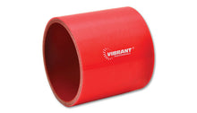 Load image into Gallery viewer, Vibrant 4 Ply Reinforced Silicone Straight Hose Coupling - 2in I.D. x 3in long (RED)