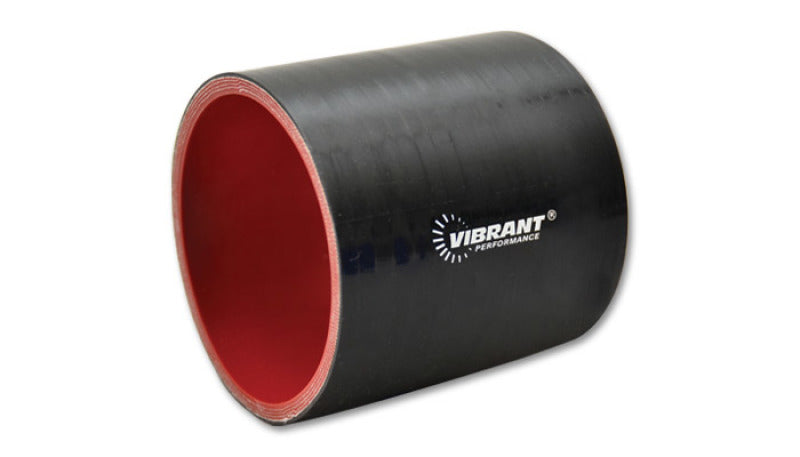 Vibrant Silicone Hose Coupling 1-3/8in I.D. x 3in Long - Gloss Black