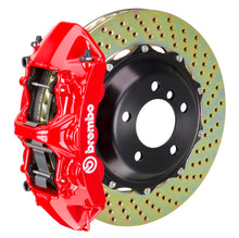 Load image into Gallery viewer, Brembo 08-09 H2 Rear GT BBK 4 Piston Cast 2pc 380x32 2pc Rotor Drilled-Red