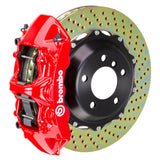 Brembo 08-09 F430 Scuderia Rear GT BBK 6 Piston Cast 380x32 2pc Rotor Drilled-Red