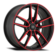 Load image into Gallery viewer, Konig Myth 17x8 5x114.3 ET43 Gloss Black w/ Red Tinted Clearcoat