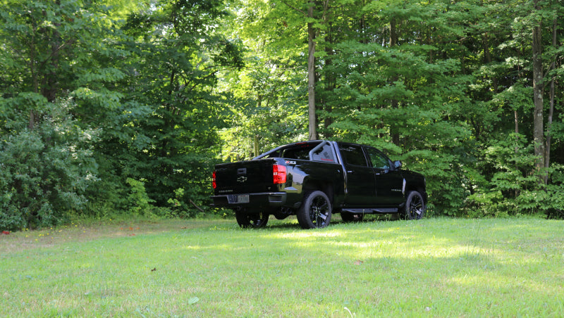 Corsa 14-17 Chevy Silverado 5.3L V8 CC / SB 3in Single Side Exit Touring Cat-Back Exhaust Black Tips