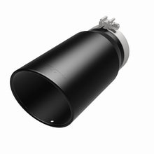 Load image into Gallery viewer, MagnaFlow Tip Stainless Black Coated Single Wall Round Single Outlet 6in Dia 5in Inlet 13in L