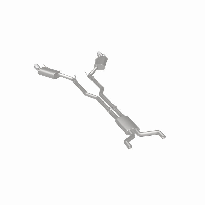 MagnaFlow Cat-Back Stainless Dual Split Rear Exit 4in Polished Tips 11-15 Chevy Camaro 3.6L V6