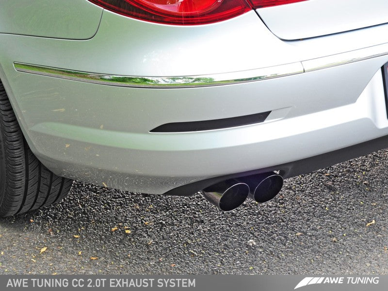 AWE Tuning VW CC 2.0T Touring Edition Performance Exhaust - Diamond Black Tips