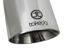 Load image into Gallery viewer, aFe Takeda 304 Stainless Steel Clamp-On Exhaust Tip 2.5in. Inlet / 4.5in. Outlet / 9in. L - Polished