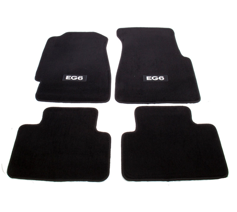 NRG Floor Mats - 92-95 Honda Civic 2DR (EG6 Logo) - 4pc.