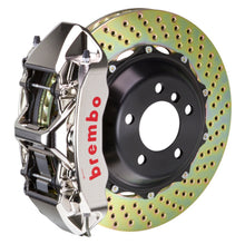 Load image into Gallery viewer, Brembo 08-16 R8 4.2/5.2 (CC Brake Eqpt) Rr GTR BBK 6Pis Billet 380x32 2pc Rotor Drilled-Nickel