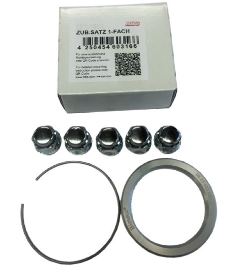 BBS PFS KIT - Toyota - Includes 70mm OD - 54mm ID Ring / 70mm Clip / Lug Nuts