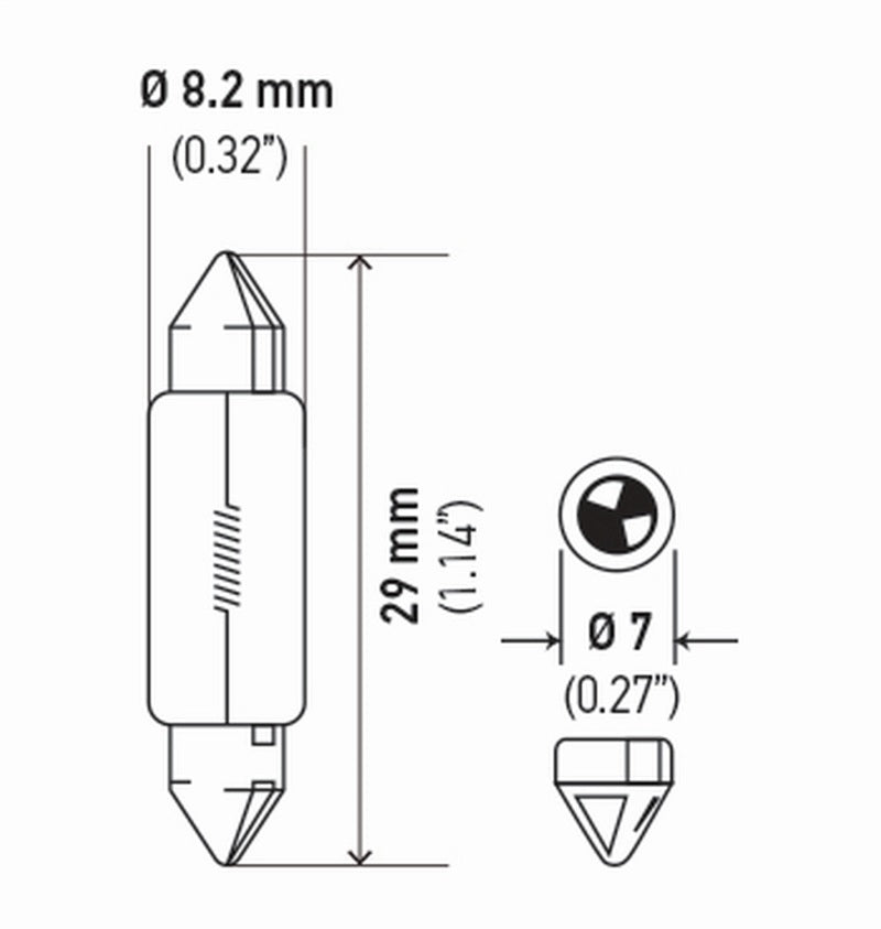 Hella Bulb 3021 12V 3W Sv78 T25 8X29Mm Sb