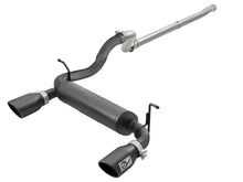 Load image into Gallery viewer, aFe Rebel Series 2.5in 409 SS Cat-Back Exhaust w/ Black Tips 18-19 Jeep Wrangler (JL) V6 3.6L