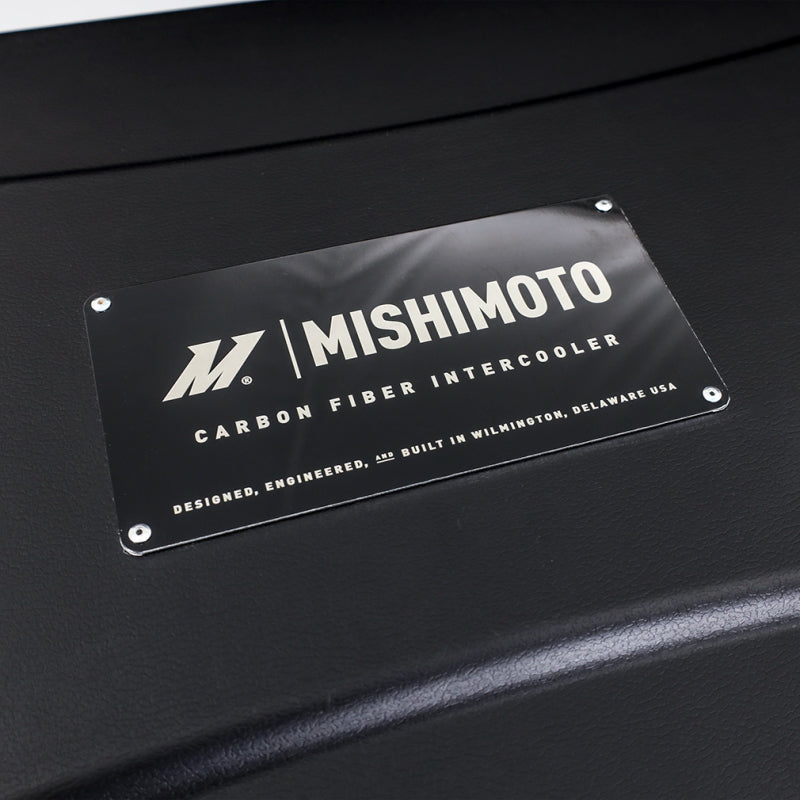 Mishimoto Universal Carbon Fiber Intercooler - Matte Tanks - 525mm Silver Core - C-Flow - GR V-Band