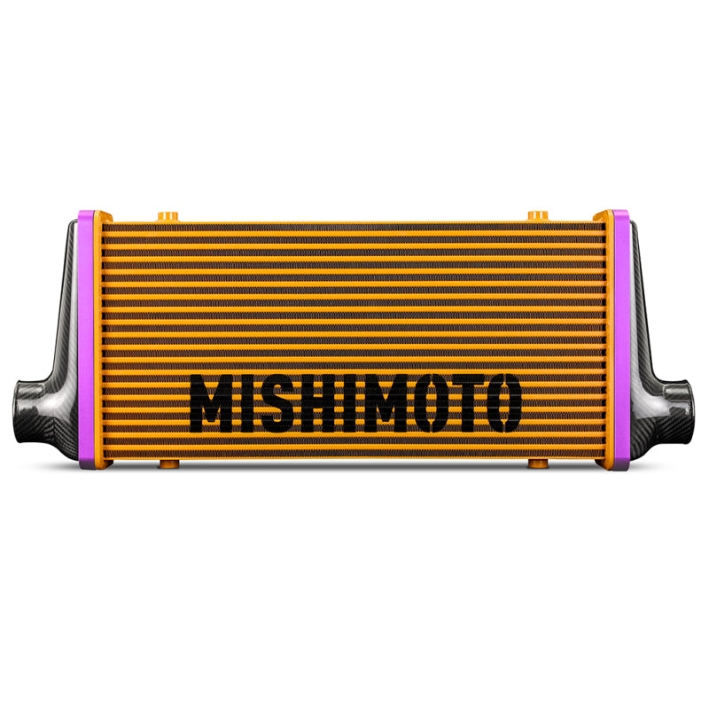 Mishimoto Universal Carbon Fiber Intercooler - Gloss Tanks - 450mm Silver Core - S-Flow - P V-Band