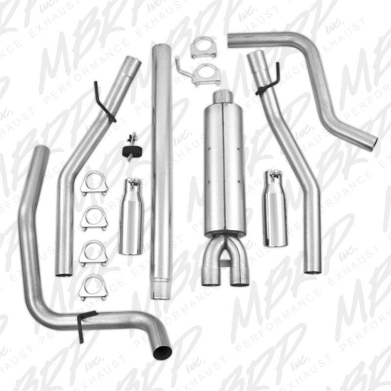 MBRP 2004-2008 Ford F150 4.6/5.4L EC/CC-SB Cat Back Dual Split Rear