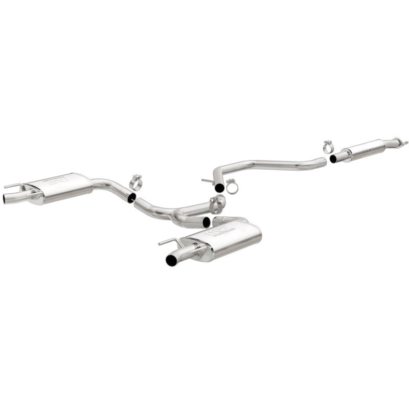 MagnaFlow Cat-Back SS 2.25/2.5in Dual Split Rear Exit Polished 3in Tip 2015 Chev Impala 3.6L V6