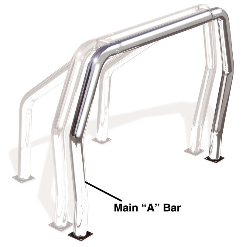 Go Rhino RHINO Bed Bar - Front Main A bar - Stainless