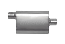 Load image into Gallery viewer, Gibson CFT Superflow Offset/Center Oval Muffler - 4x9x13in/2.5in Inlet/2.5in Outlet - Stainless